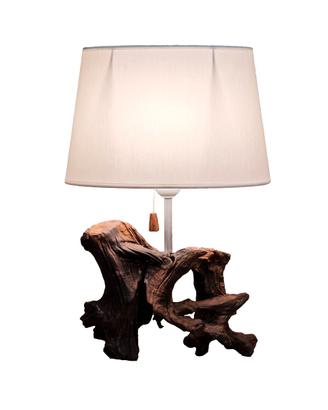 Lampada Plot: artigianale con radice di quercia