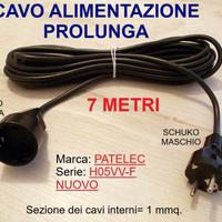 CAVO ALIMENTAZIONE PROLUNGA 7 METRI SCHUKO MAS+FEM