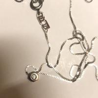 Collana bliss in oro ciondolo bullone con dimante