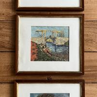 3 quadri vintage anni '50 di stampe Impressionisti