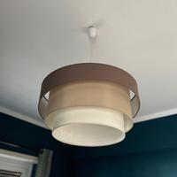 Lampadario in tessuto colore marrone tortora beige