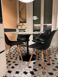 N. 4 sedie design scandinavo nere