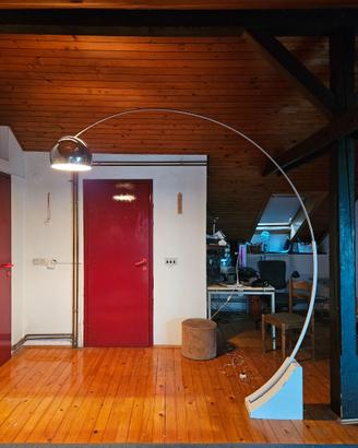Lampada ad arco anni '70 space age