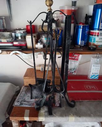 Set da camino in ferro pesante