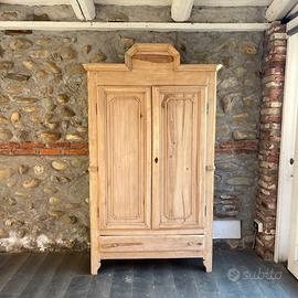 ANTICO ARMADIO PIEMONTESE GREZZO AL NATURALE i