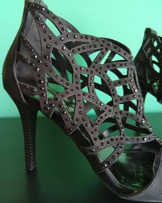 Sandali eleganti scamosciati neri n. 39