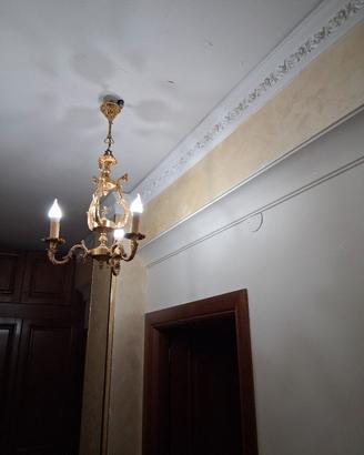 lampadario ottone 