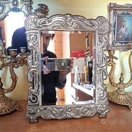 Specchio da tavolo Argento 925 massiccio anni 70