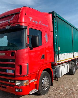 Scania 164 480 Centinato Con Rimorchio Bilaterale