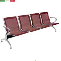 Sedie da attesa in acciaio colore rosso 4 posti