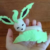 Pokemon sleepy Leafeon peluche cucito a mano