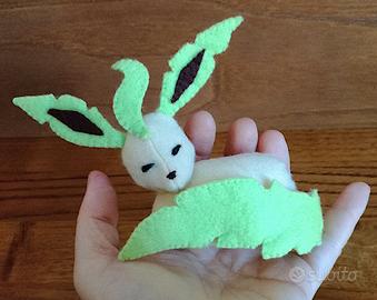 Pokemon sleepy Leafeon peluche cucito a mano