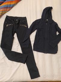 completo pantalone e blusa blu tg.9/10 