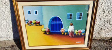 Quadro olio pittore abdul harem Tatari 50x70