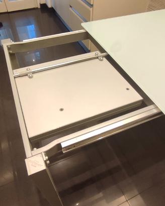 Tavolo acciaio e cristallo BONTEMPI