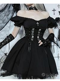 Vestito da sera sexy carino gotico NUOVO MAI usato