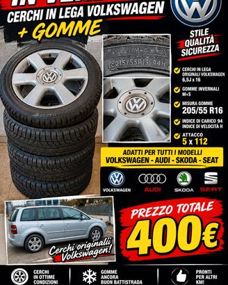 cerchi in lega 16+gomme Volkswagen 