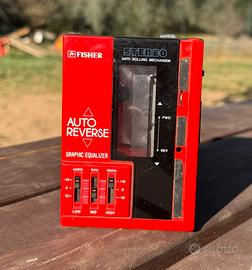 Riproduttore di cassette portatile fisher vintage