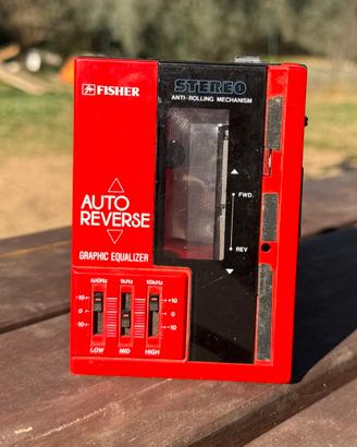 Riproduttore di cassette portatile fisher vintage