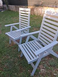 sedie giardino reclinabili