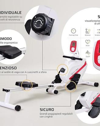 Vogatore SportPlus per uso domestico pieghevole