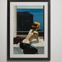 QUADRO/Poster donna sola arte realista Americana