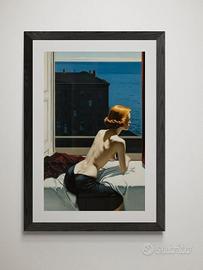 QUADRO/Poster donna sola arte realista Americana