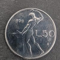 Micro Moneta 50 lire 1979 Fior di Conio ultra rara