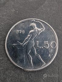 Micro Moneta 50 lire 1979 Fior di Conio ultra rara