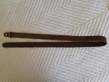 Cintura in pelle marrone e beige. marca Burberrys 