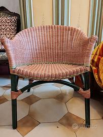 Poltrona per adulti in bambu/midollino/vimini