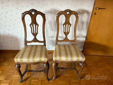 Sedie rifatte in stile settecento
