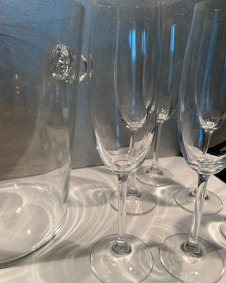 Set champagne in cristallo