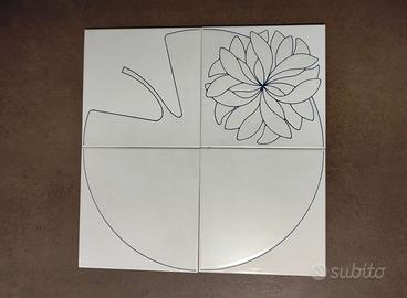 Cedit,decoro piastrelle"Ninfea"di M. Zanuso,1974