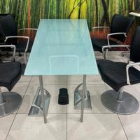 tavolo in cristallo temperato