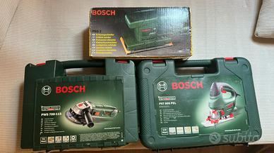 Bosch seghetto + smerigliatrice + levigatrice