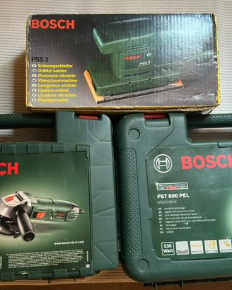 Bosch seghetto + smerigliatrice + levigatrice