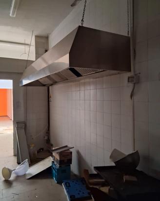 cappa in acciaio inox aspirante e filtrante