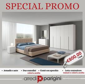 Camera da letto moderna  PROMO -LETTO CONTENITORE