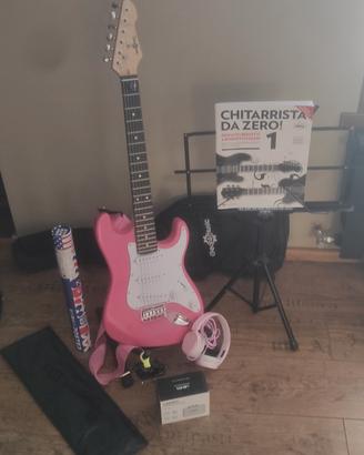 Chitarra elettrica con accessori