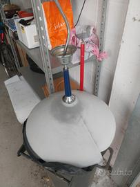 lampadario in vetro satinato ÷ diam 50 h.40 cm