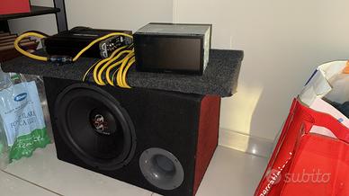 Subwoofer+amplificatore+cavi GroundZero 300Watt