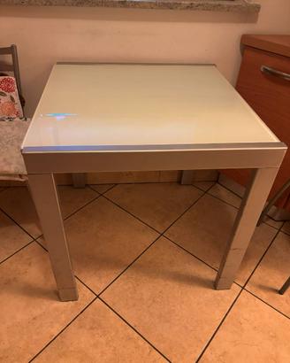 Tavolino cucina satinato + alluminio