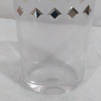 Vaso in cristallo e argento