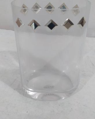 Vaso in cristallo e argento