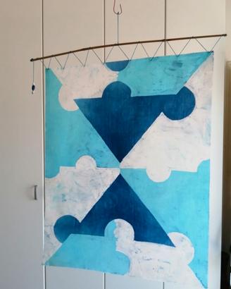 Batik fatto a mano-pezzo unico-"PUZZLE"