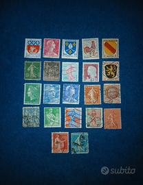 Lotto 22 Francobolli Francia - Anni ’30/’60