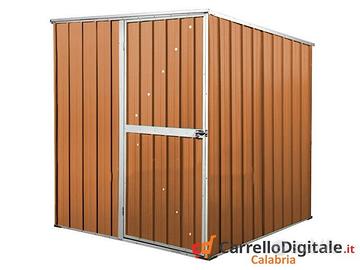 Box da giardino lamiera 175x185cm legno chiaro