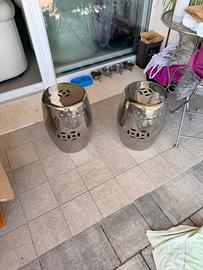 Sgabello smalrato acciaio