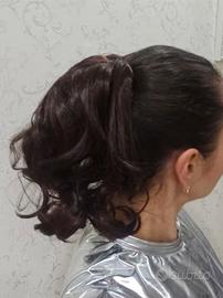 Coda Extension Capelli Castano Scuro Mossa
